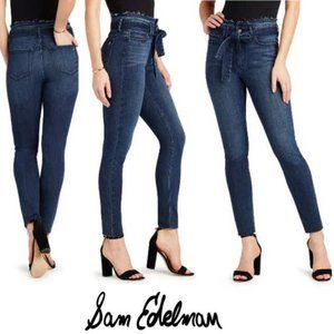 Sam Edelman The Stiletto High Waist Skinny Ankle Jeans with Tie Belt 34